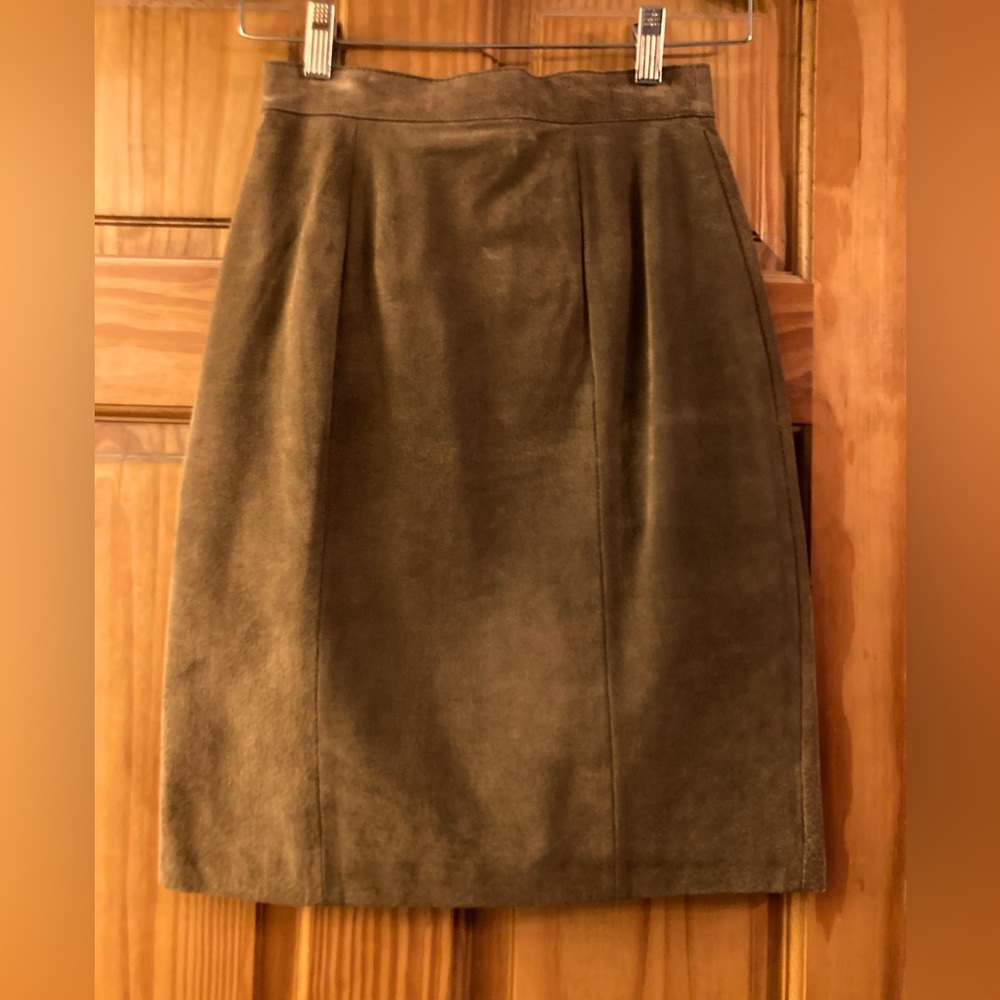 Vintage Express suede lined miniskirt 1989